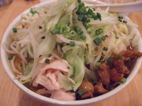 「鶏○郎ラーメン+大盛+野菜増し・ニンニク」@麺や 福一の写真
