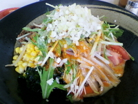 「【夏季限定】冷し坦々麺900円+中盛100円=1000円（ライス」@麺や 菜工房の写真