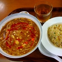 「サンラータン麺セット￥1000（チャーハン・ウーロン茶付）」@中華園の写真