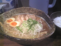 「鶏白湯麺塩+ライス」@我羅奢の写真