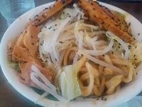 「雷味噌（中盛）+半豚増し（780円+100円）」@雷 北松戸本店の写真