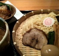 「つけそば850円（づけ玉子100円）+季節のごはん300円（舞茸」@味処 むさし野の写真