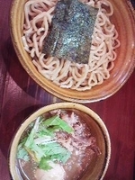 「肉入り味玉つけ麺（あつもり） 大盛」@麺屋 えん寺の写真