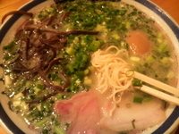 「ねぎラーメン+味玉+韓国風明太ごはん」@博多長浜らーめん 田中商店の写真