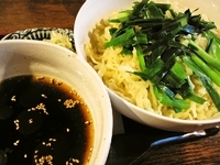 「冷しニラつけ麺（大盛り）」@ラーメン厨房 ぽれぽれの写真