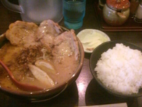 「北海道味噌炙りチャーシュー  ごはん（大盛り）」@麺場 田所商店 本店の写真