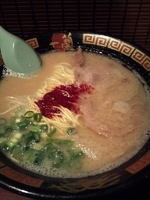 「らーめん・半替え玉・小ライス」@一蘭 アトレ上野 山下口店の写真