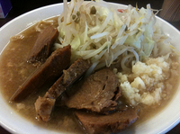 「ラーメン大煮豚（極太麺）/ニンニク」@島系 本店の写真