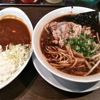 「伽哩ライスセット（醤油ラーメン+伽哩ライス[小]￥900）」@中華そば キリン食堂の写真