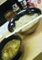 「醤油つけ麺中盛（500円）」@麺屋 中の写真