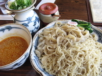 「辛味噌つけ麺（650円）+特盛り（2玉）（200円）≠850円」@拉麺酒房 熊人の写真