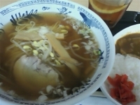 「ラーメン+ミニカレーセット（ドリンクつき）650円」@ダイシンファミリーレストランの写真