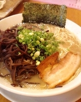 「ラーメン+きくらげ」@博多長浜ラーメン フクフクの写真