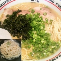 「魚介豚骨らーめん（麺硬め）¥680 半替え玉（粉落し）¥50」@とんこつらーめん ぶぅ 館林店の写真