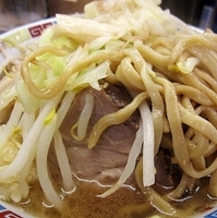 「ラーメン豚入り（麺少なめ）ニンニクあぶら  800円」@ラーメン二郎 栃木街道店の写真