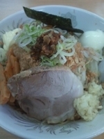 「まぜそばケンイチ￥880 麺少な目、ニンニク少し」@G麺烈伝 地雷屋の写真