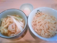 「つけ麺天日塩味」@小麦と肉 桃の木の写真