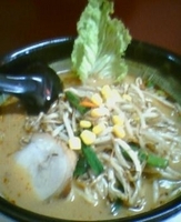 「胡麻みそラーメン 700円+アイスコーヒー（サービス）」@胡麻みそらーめん忘八の写真