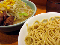 「なみのりつけ麺（野菜増し）@850」@ラーメン二郎 八王子野猿街道店2の写真