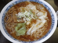 「ワンタンメン・大盛（730円）麺二玉」@中華そば あお鬼の写真