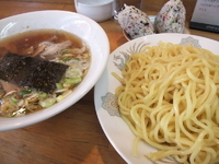 「つけそばダブル+おにぎり2個」@一福の写真