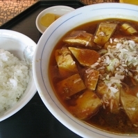 「マーボーメン500円+半ライス110円」@大衆食堂ひょうたんの写真