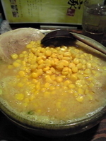 「味噌ラーメン（背脂濃度2）￥750+コーン￥100」@上州桐生らーめん 神山家の写真