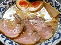 「特性らー麺+煮玉子+ビール」@九段 斑鳩の写真