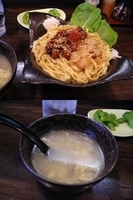 「季節限定「コロチャー油そば 大盛（椎茸入りかき玉スープ付 ￥89」@ラーメン 香取の写真