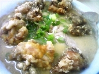 「味噌らーめん￥450+カラアゲ入り￥300」@まるやすラーメンの写真