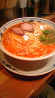 「赤らーめん」@らーめん英 下高井戸店の写真