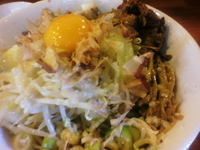 「油そば650円+ほぐし肉200円=850円」@ラーメン 虹ノ麺 小山店の写真