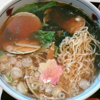 「ハマグリらーめん（醤油・細麺・麺硬め）¥890」@京風らーめん・あんみつ はなむらの写真