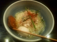 「ラー油冷し麺（￥750）+煮玉子（サービス券使用）」@濱塩らぁめん 白虎の写真