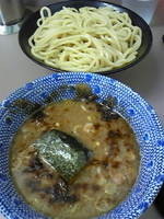 「つけめん800円（+中華そば700円を半分）」@庵悟の写真