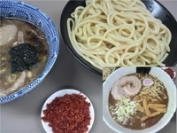 「辛つけ麺+小チャーシュー+味玉」@庵悟の写真