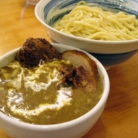 「カレー煮干しつけ麺 （300g）+へた肉」@麺処 慶の写真