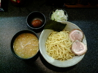 「味噌つけ麺（1.5玉）+刻み葱+味玉」@麺処 八蔵の写真