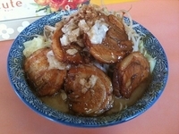 「豚Wラーメン（ヤサイ増し、カラメ）」@ブタキング 札幌環状店の写真