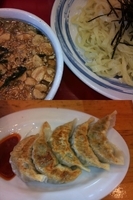 「和風つけめん+餃子」@手打ちラーメン 金正の写真