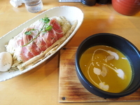 「冷製カレーパンプキン 全のせ」@つけ麺 まぜ郎 ぎんや 砂田橋店の写真
