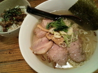 「塩チャーシューめん+ミニチャーシュー丼」@ごきげん鳥の写真