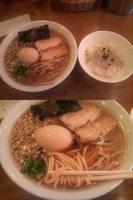 「ランチCセット（醤油らーめん+じゃこごはん）、味玉追加。」@らーめん雅ノ屋の写真