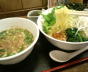 「ねぎ豚・細つけ麺850円」@丸直の写真