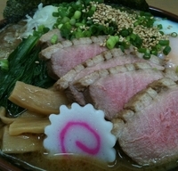 「合鴨とんこつラーメン1050円（2口ライス付）」@MENYA 食い味の道有楽の写真