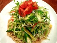 「17種野菜の冷やしベジフル麺1000円」@酒と肴と麺の店 田村屋の写真