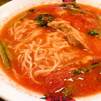 「太陽のラーメン+ねぎ飯セット ￥850」@太陽のトマト麺 四谷2丁目店の写真