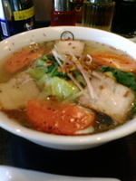 「青唐うま塩らーめん・夏(太麺)」@喜多方ラーメン 坂内 宇都宮店の写真