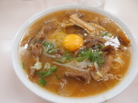 「中華そば肉入大盛+生玉子（ヨード卵）」@中華そば いのたに 本店の写真