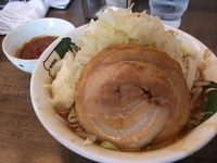 「雷そば（並）+辛しひき肉」@雷 北松戸本店の写真